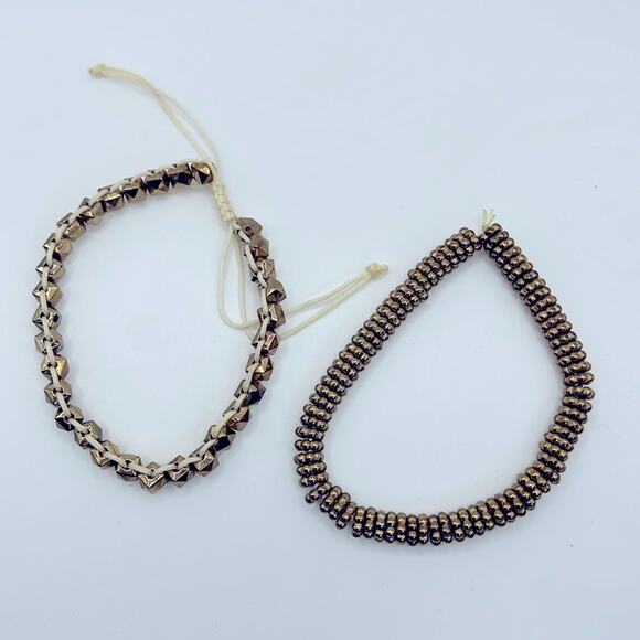 Nautical Gold Toned Beaded Bracelet Set - Picture 9 of 11